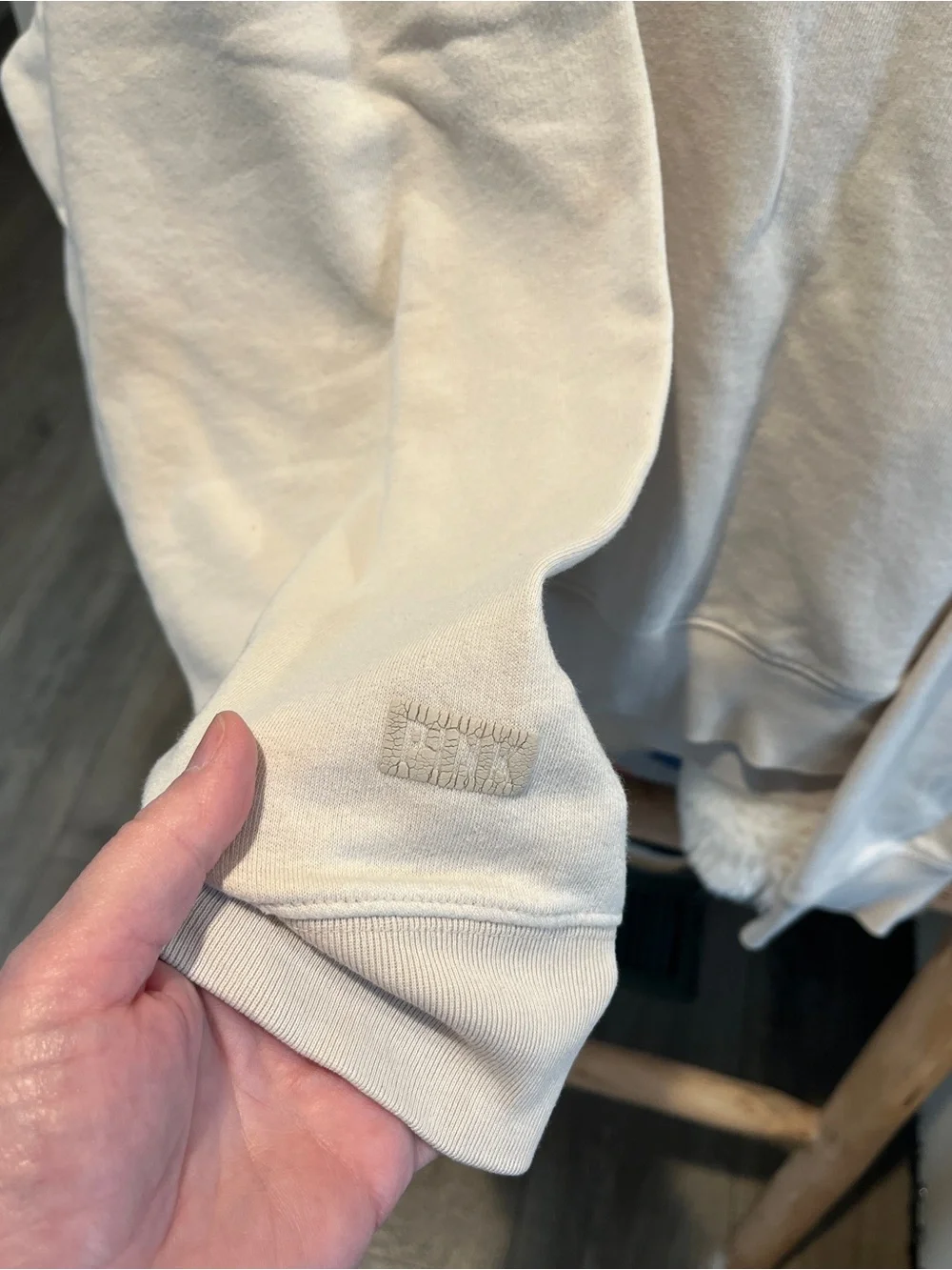 PINK Victoria's Secret Oversized Crewneck Sweatshirt - Light Beige - Picture 4 of 4